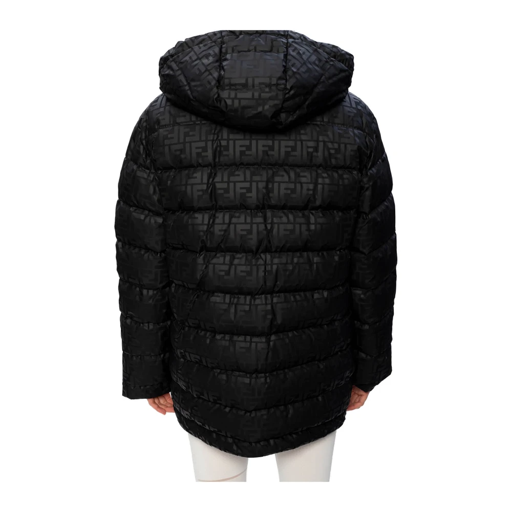 Fendi Ski-jack met Logo Double Face Black Dames