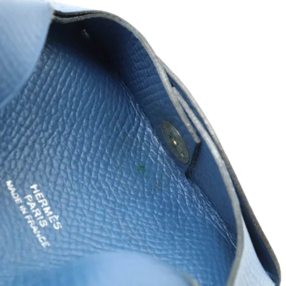 Hermès Vintage Pre-owned Leather wallets Blue Dames