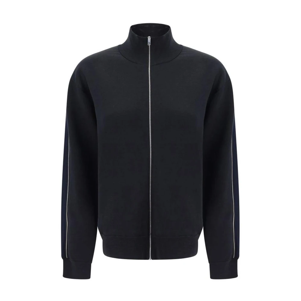 The Row Zijden Hoogsluitende Rits Sweatshirt Black Dames