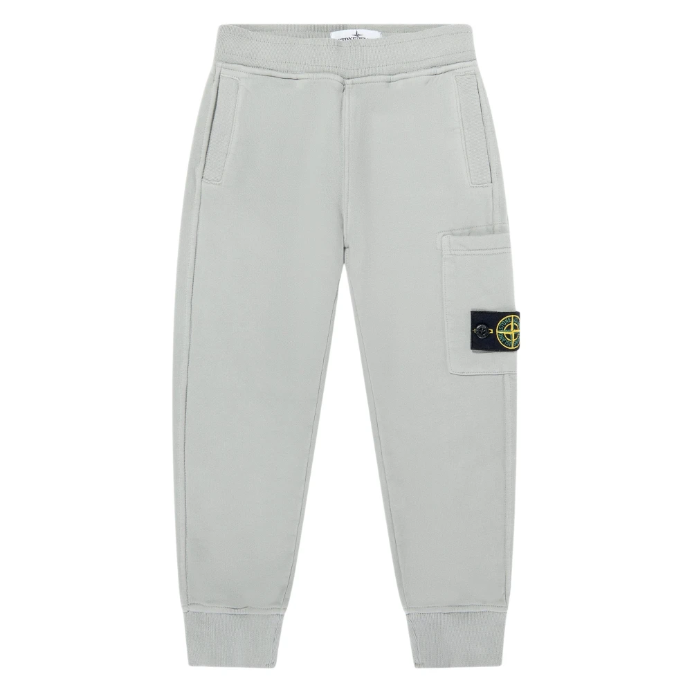 Stone Island Men's Gray Pocket Logo Joggers