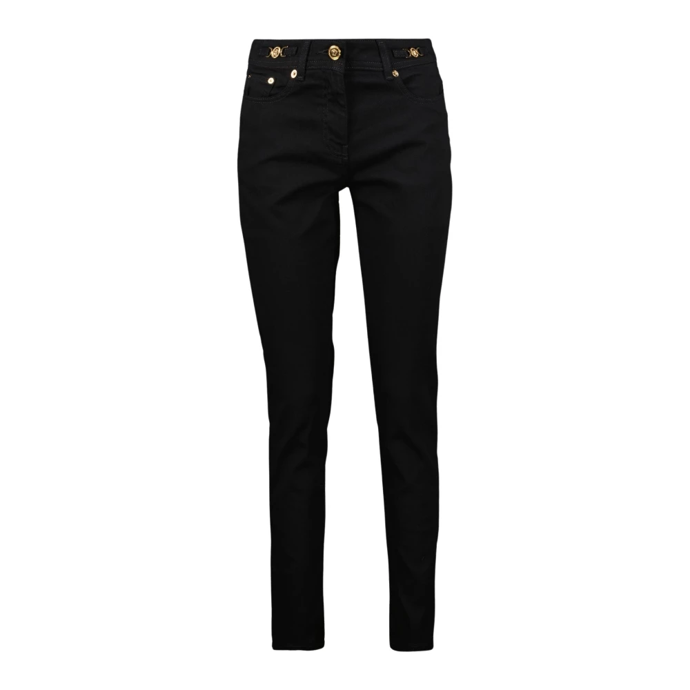 Versace Zwarte Slim Denim Jeans Lente-Zomer 2025 Black Dames