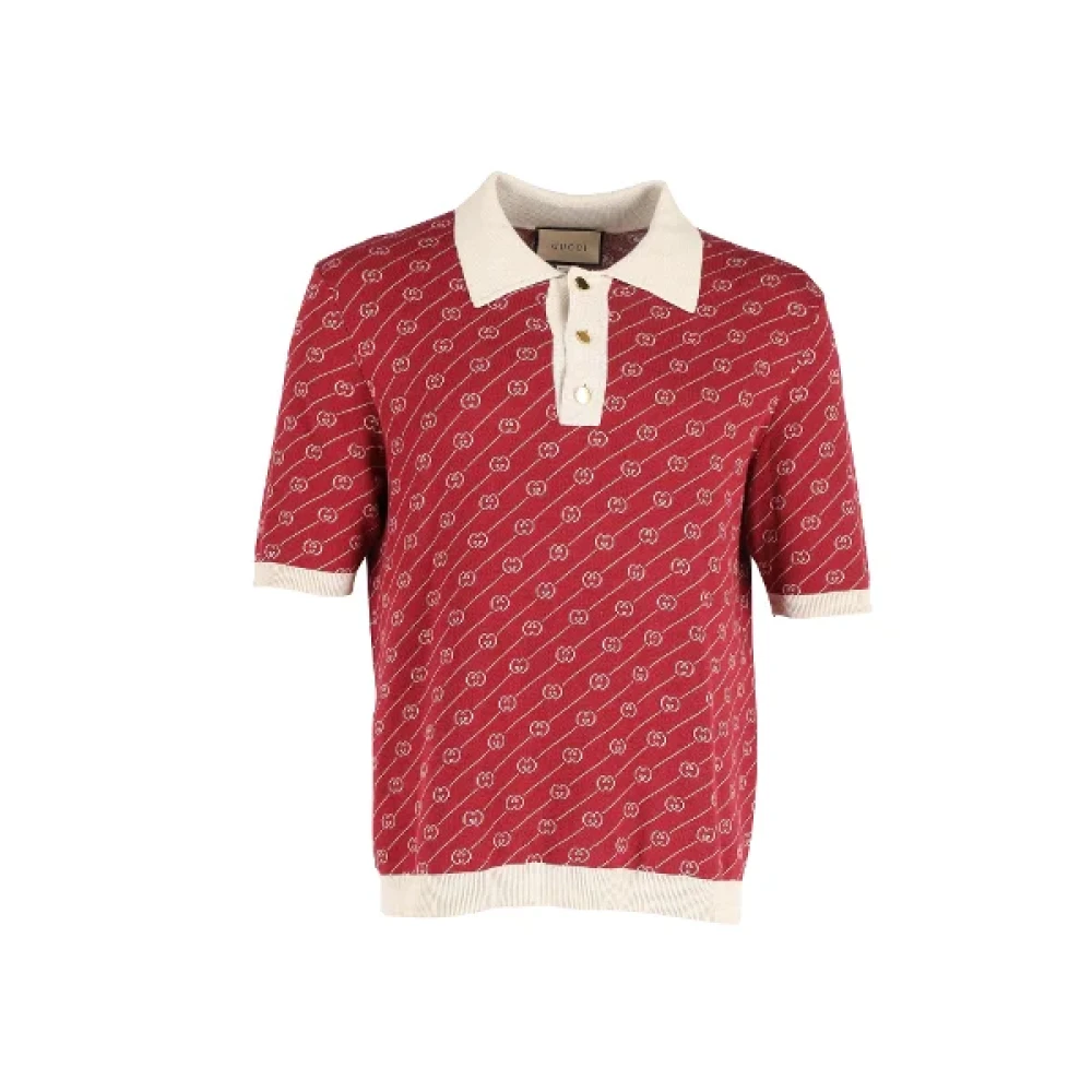 Gucci Vintage Pre-owned Cotton tops Red Heren