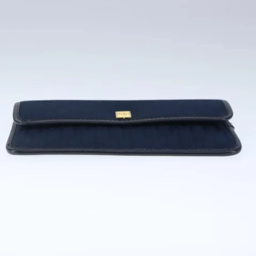 Dior Vintage Pre-owned Canvas clutches Blue Dames