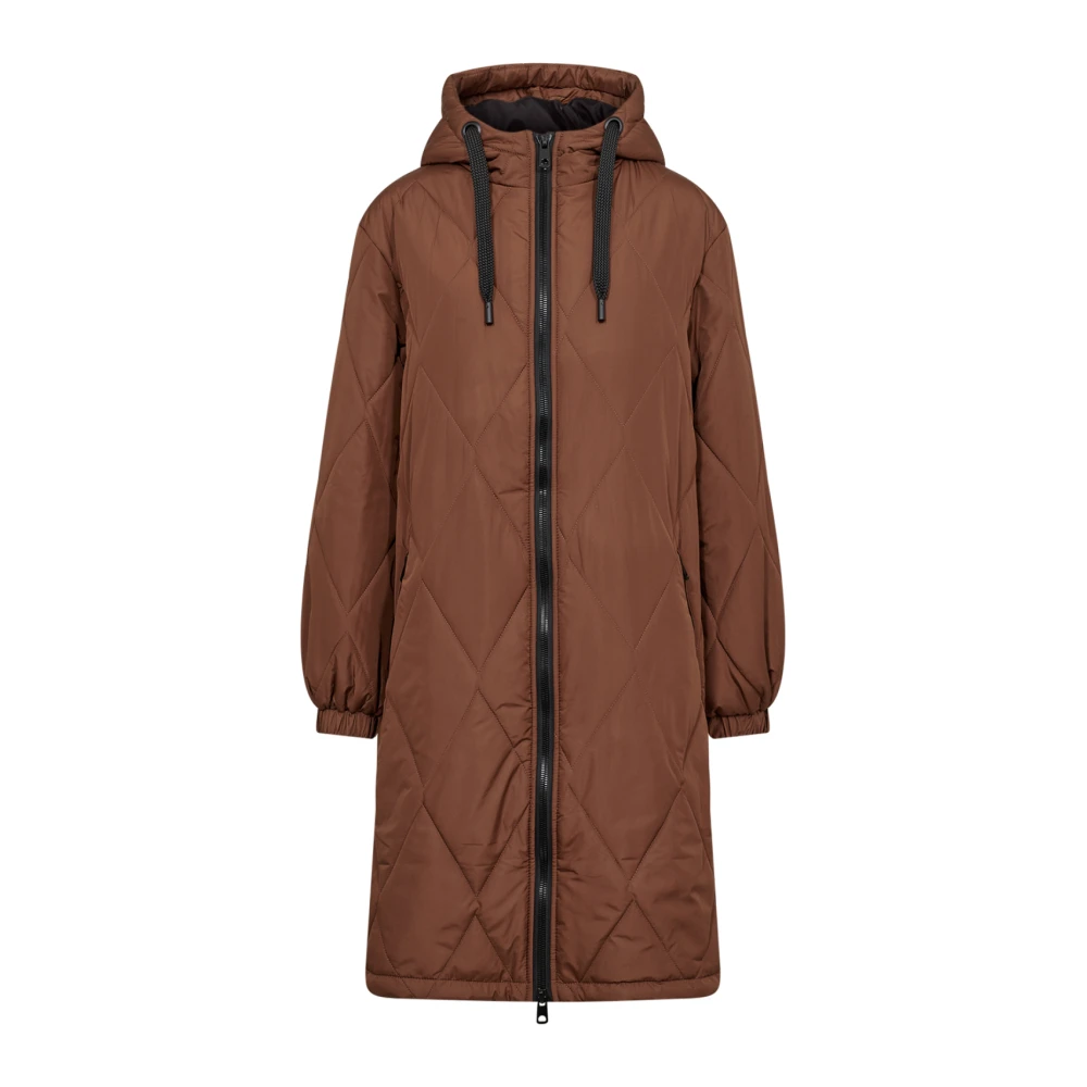 Soyaconcept Gewatteerde capuchonjas Brown Dames