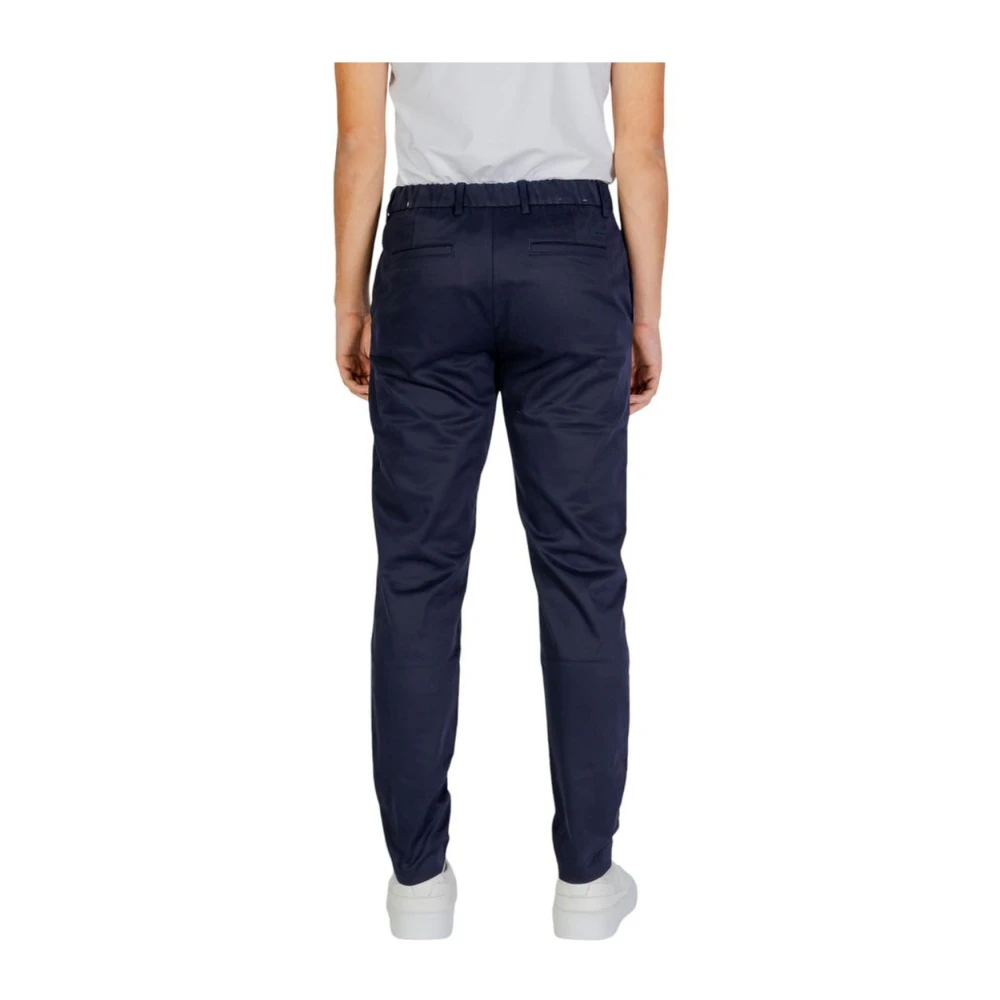 Calvin Klein Navy Twill Broek Herfst Winter Collectie Blue Heren