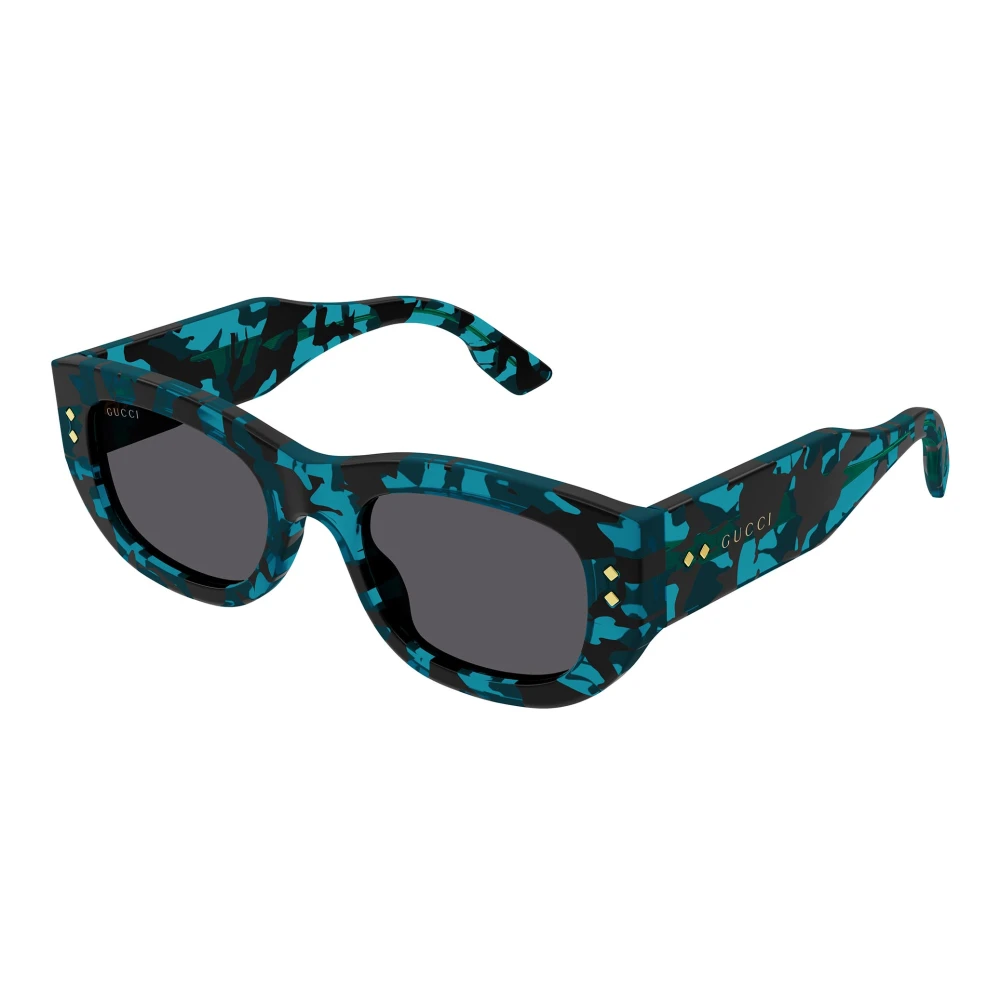 Gucci Women's Blue Sunglasses, 51 Mm, Havana Geometric Sunglasses