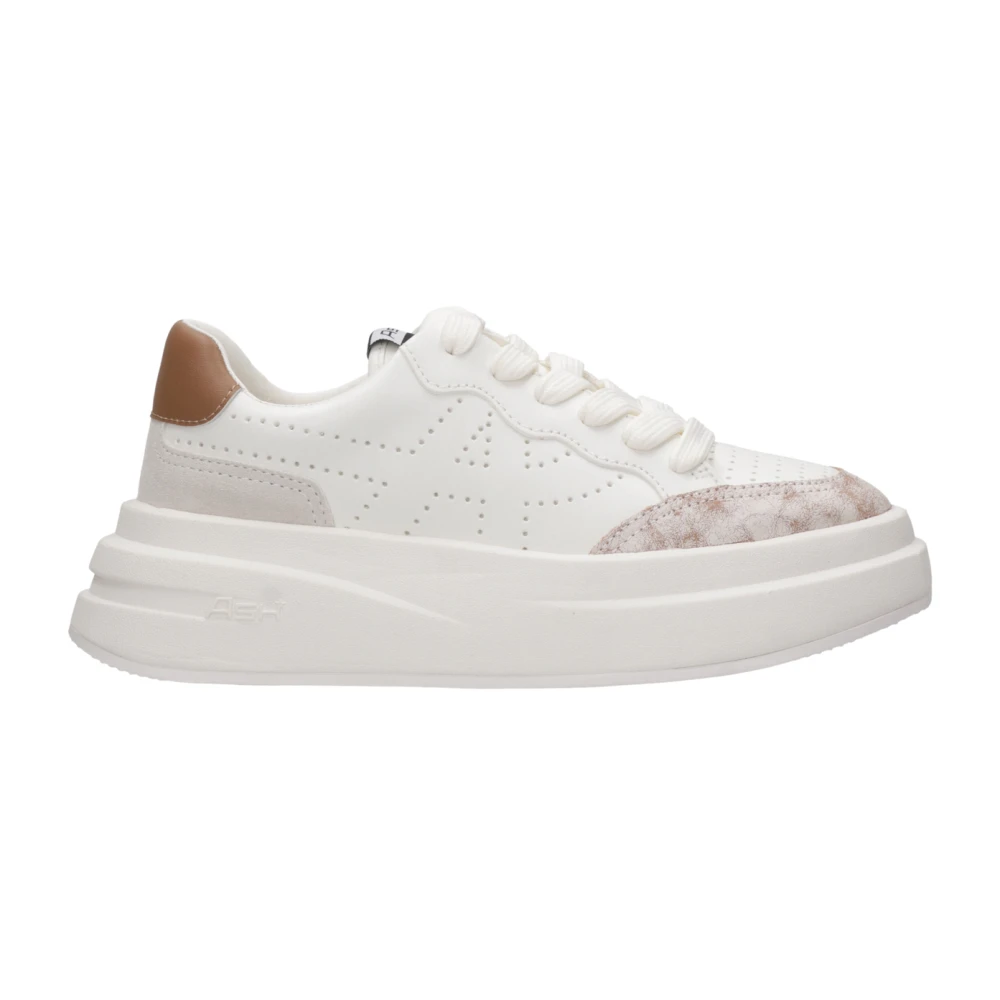ASH Leren Suède Sneakers met Logo Dames Schoenen Wit