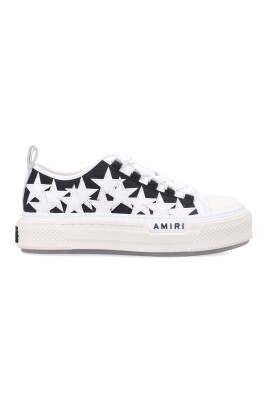 noir-blanc-stars-court-sneakers