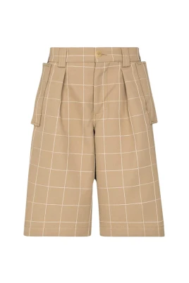 Broderade Plädshorts