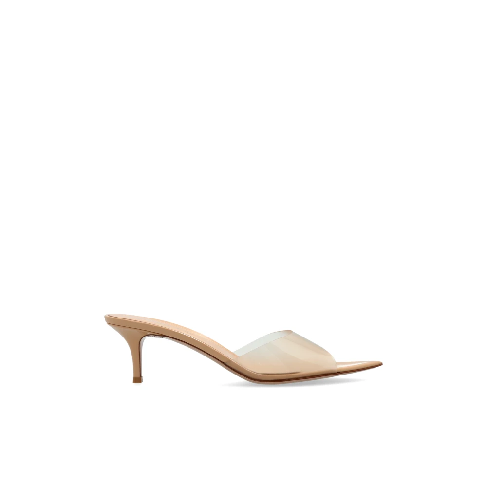 Gianvito Rossi Women's Beige Heeled Mules, 3 Uk, Elle 55