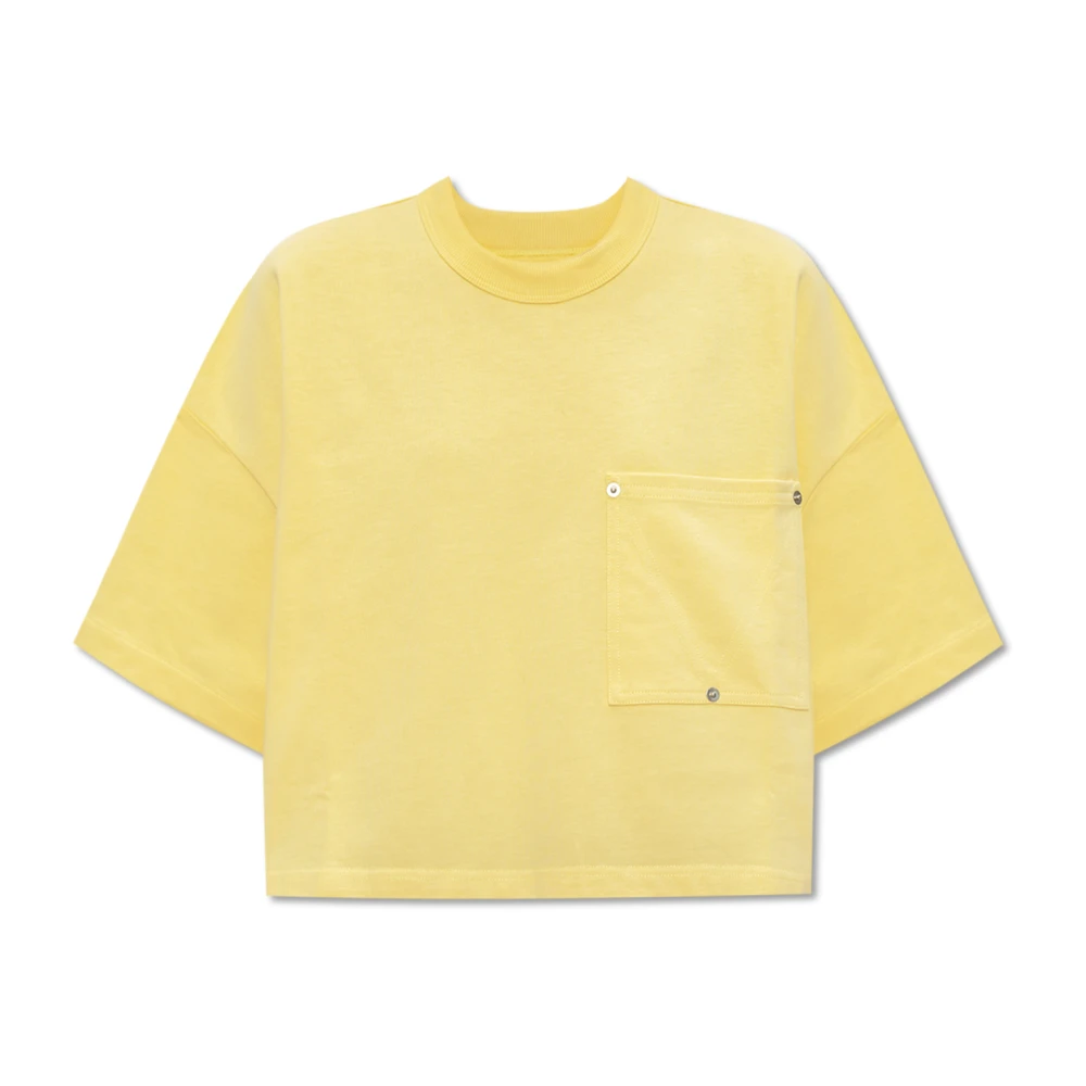 Bottega Veneta Geknipte T-shirt Yellow Dames