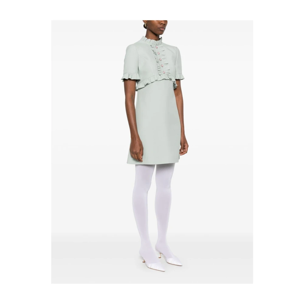 Valentino Groene Jurk met Knoopdetail Green Dames