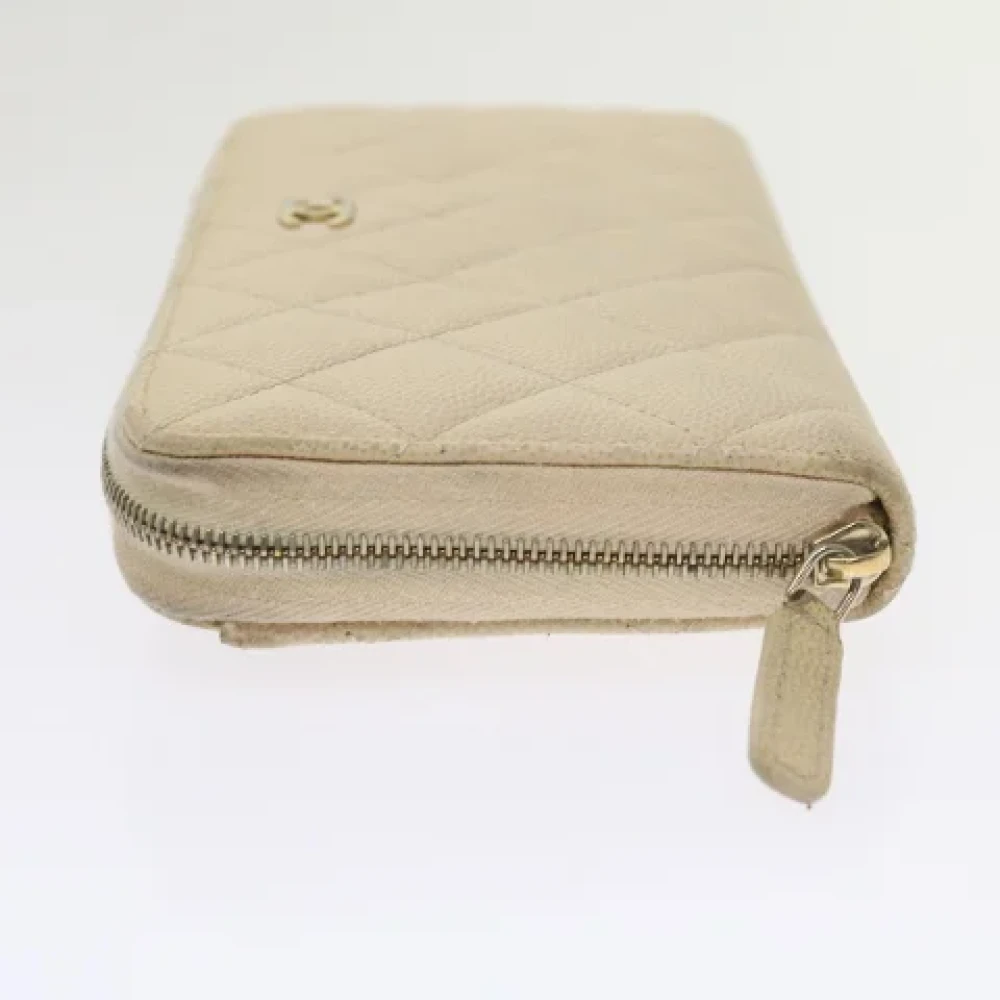 Chanel Vintage Pre-owned Leather wallets White Dames