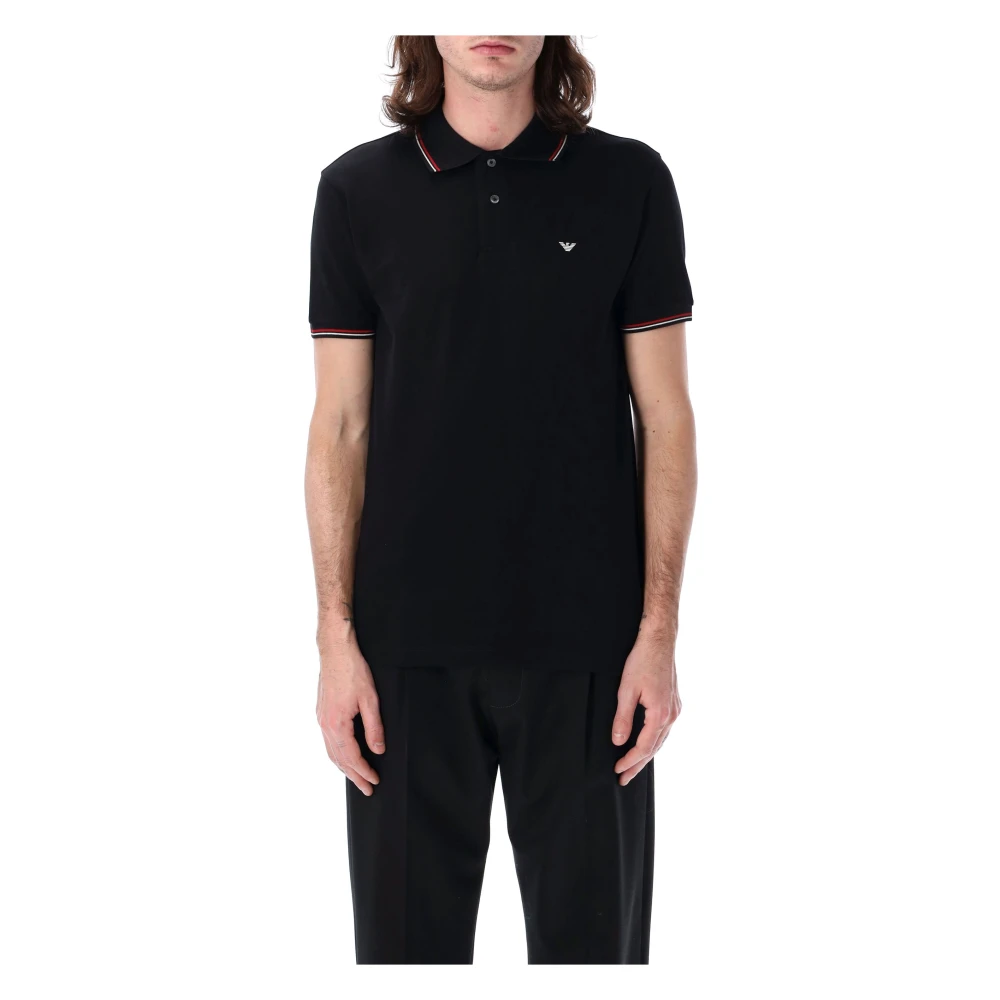 Emporio Armani Klassiek Poloshirt voor Mannen Black Heren