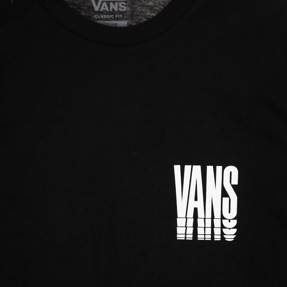Vans Reflecterende longsleeve T-shirt met ronde hals Black Heren