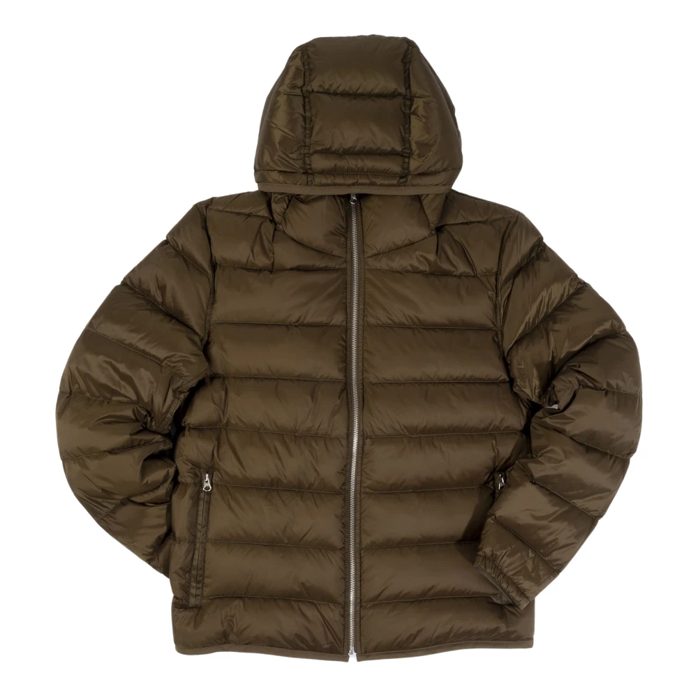 Ten C Gewatteerde Dons Hoodie Olijf Green Heren