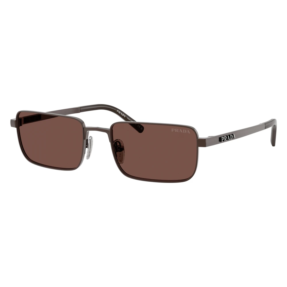 Prada Brown Rectangle Sunglasses - Unisex - Sunglasses - 55 Mm - Accessories