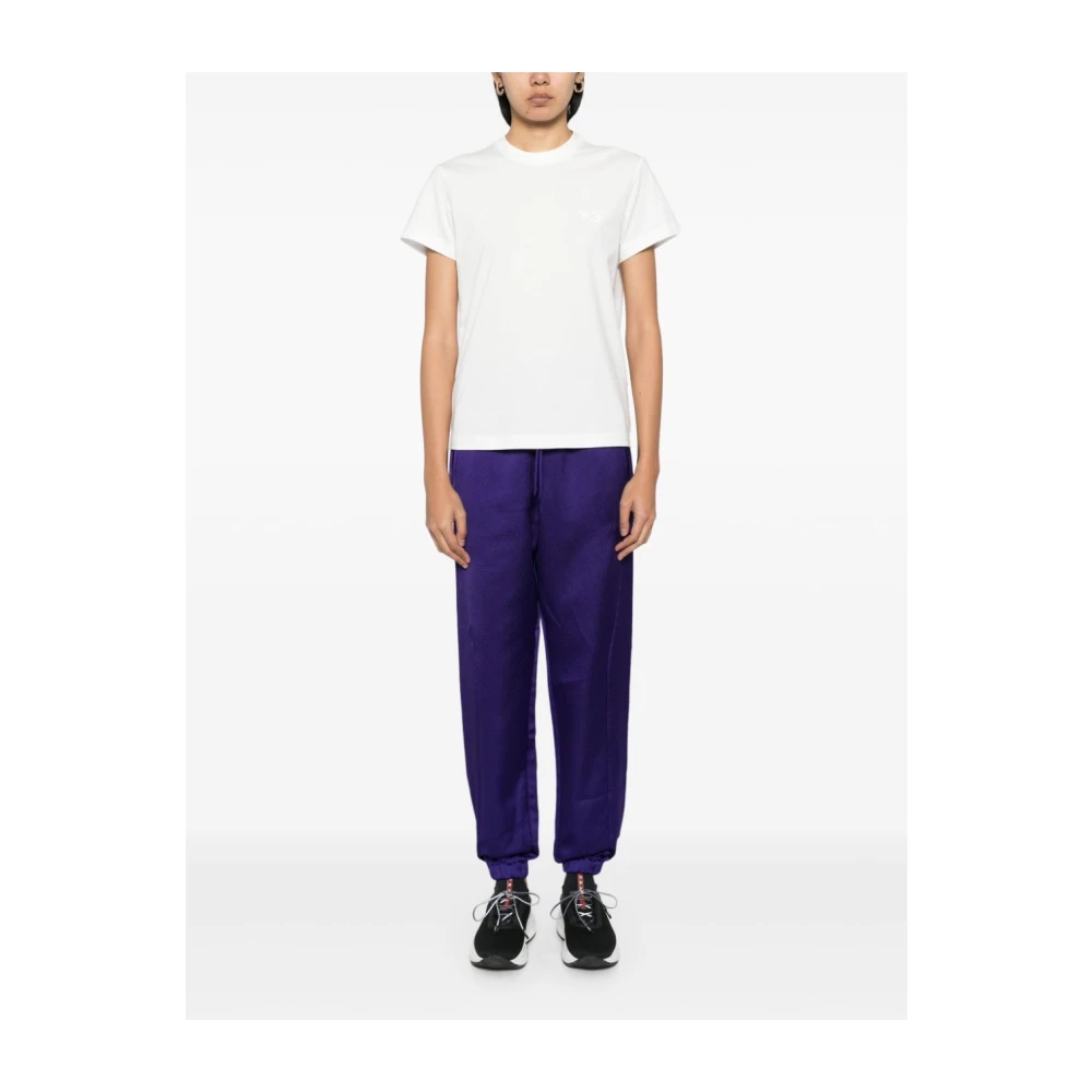 Y-3 Witte Katoenen Crew Neck Tee White Dames