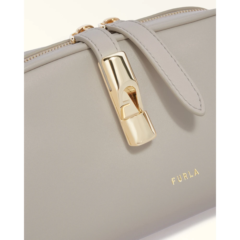 Furla Elegante Crossbody Tas met Verfijnde Details White Dames