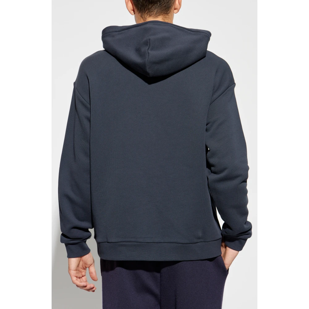 Emporio Armani Sweatshirt met patch Blue Heren