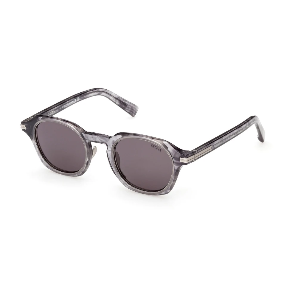 Zegna Gray Sunglasses, Male, 47 Mm, 20A Sunglasses
