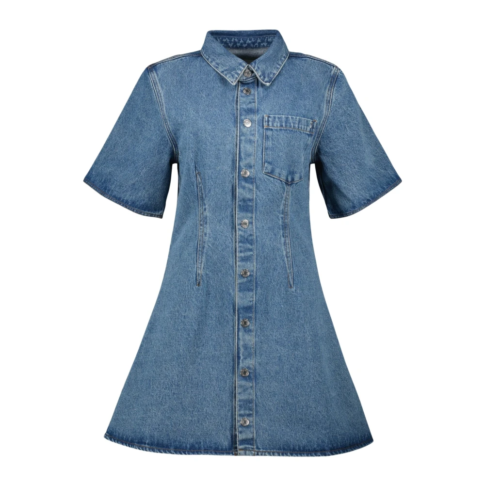 Ami Paris Denim Overhemdjurk Lente-Zomer 2025 Blue Dames