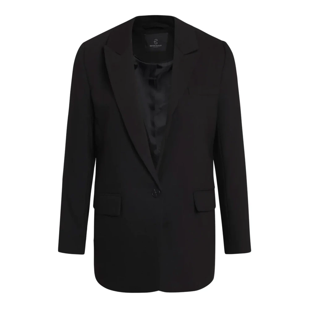 Bruuns Bazaar Black Blazers, Female, Xs, Classic Blazer With Flap Pockets