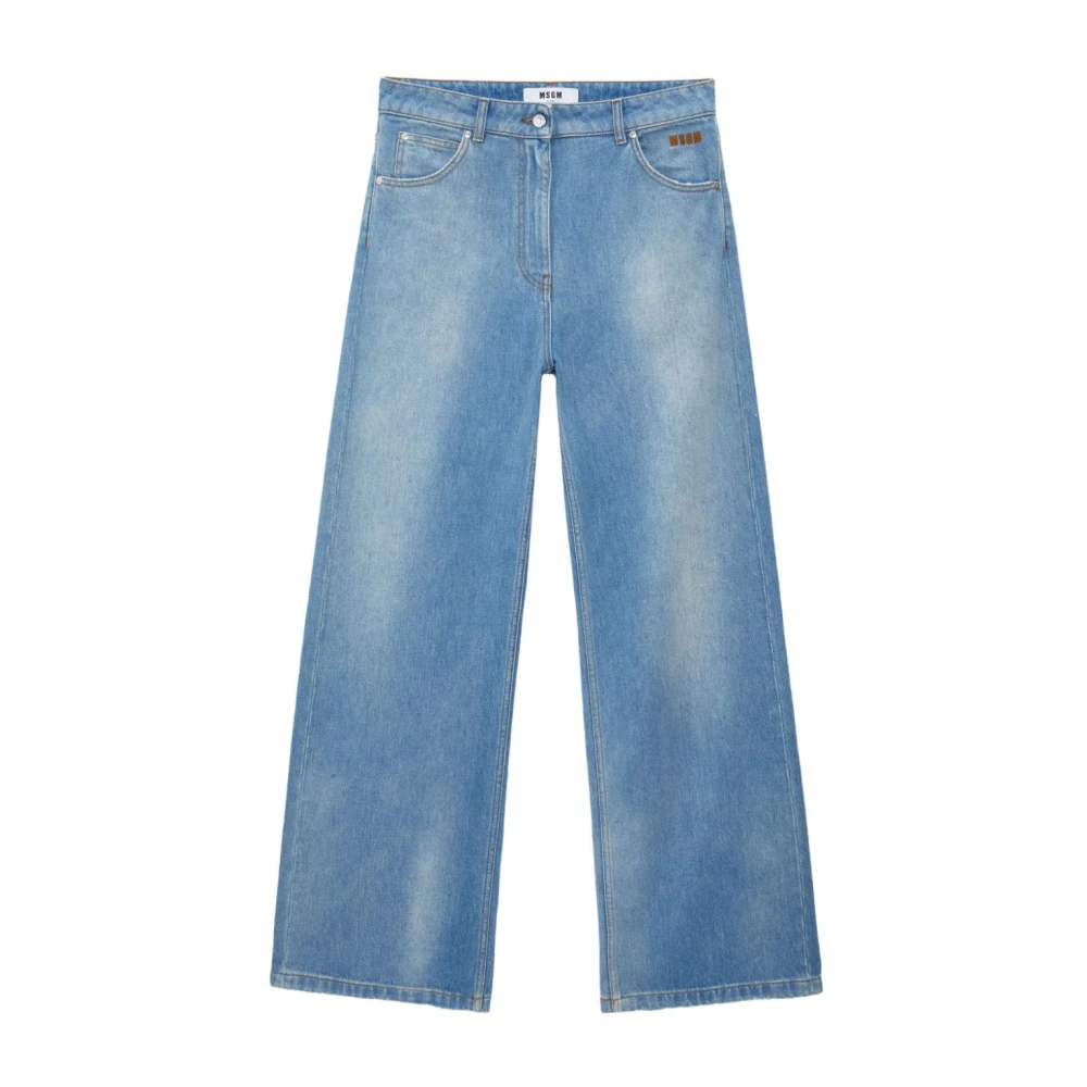 Msgm Blauwe Stijlvolle Broek Blue Dames