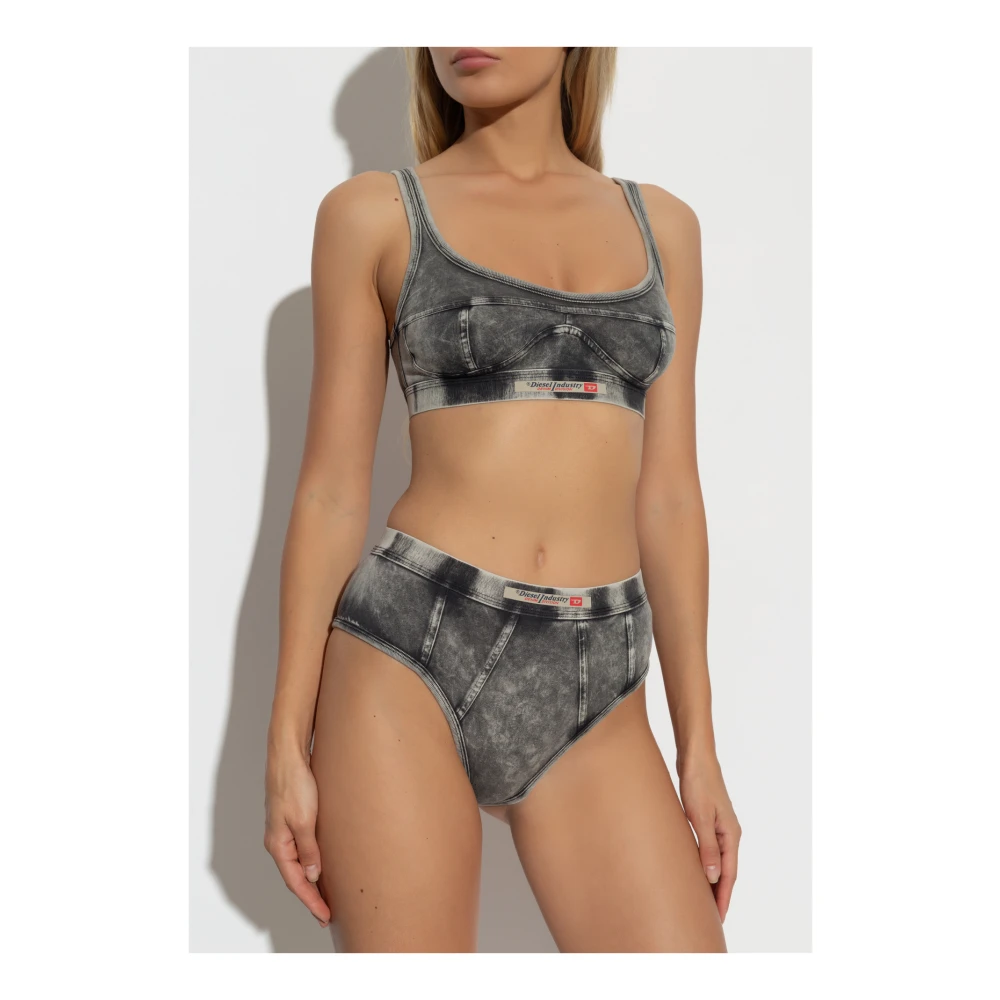 Diesel Slip met print Gray Dames