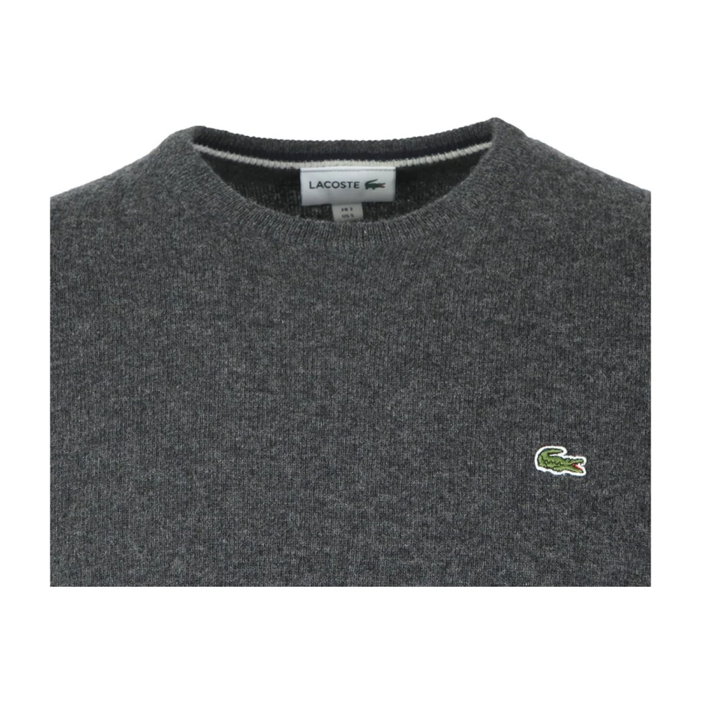 Lacoste Wollen Pullover Regular Fit Ronde Hals Gray Heren