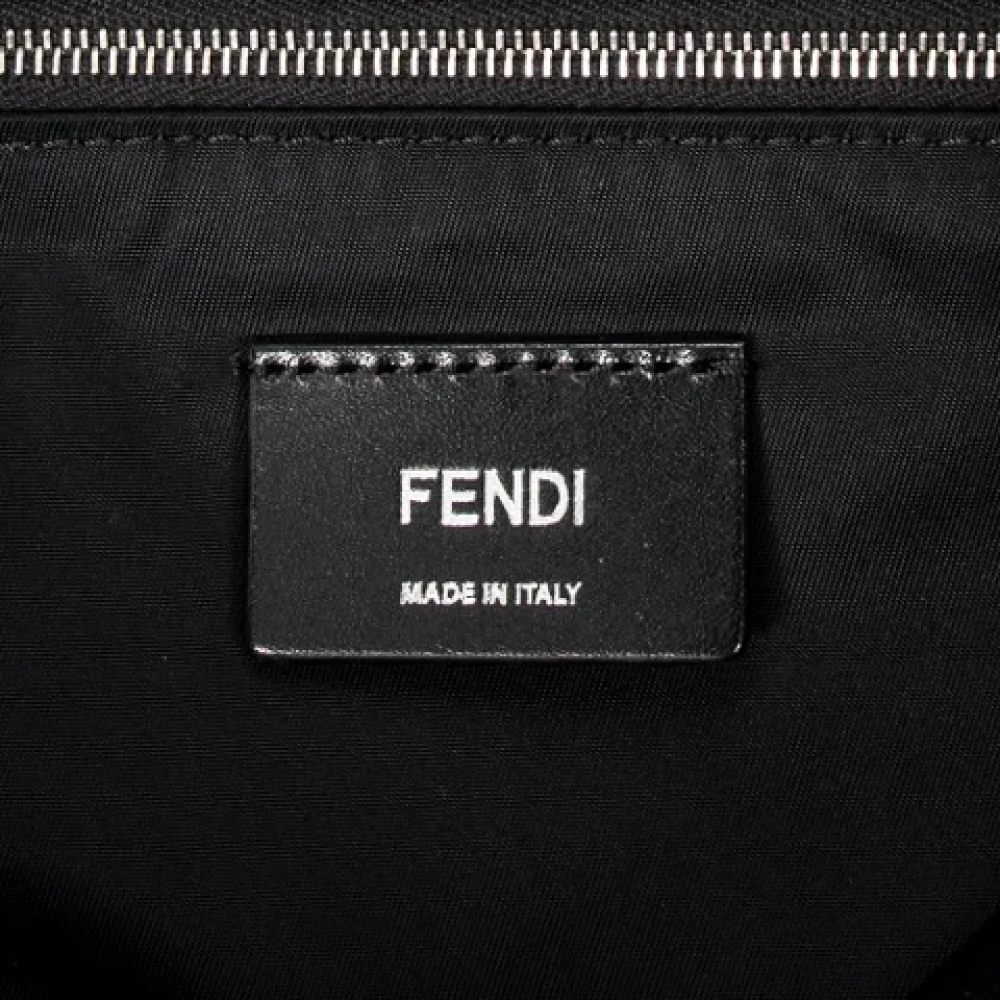 Fendi Vintage Pre-owned Leather backpacks Gray Dames