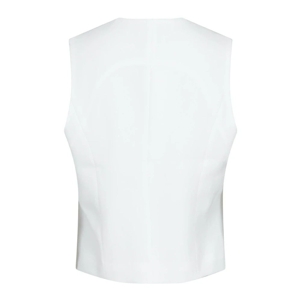 NEO NOIR Melange Vest met Voorknopen White Dames