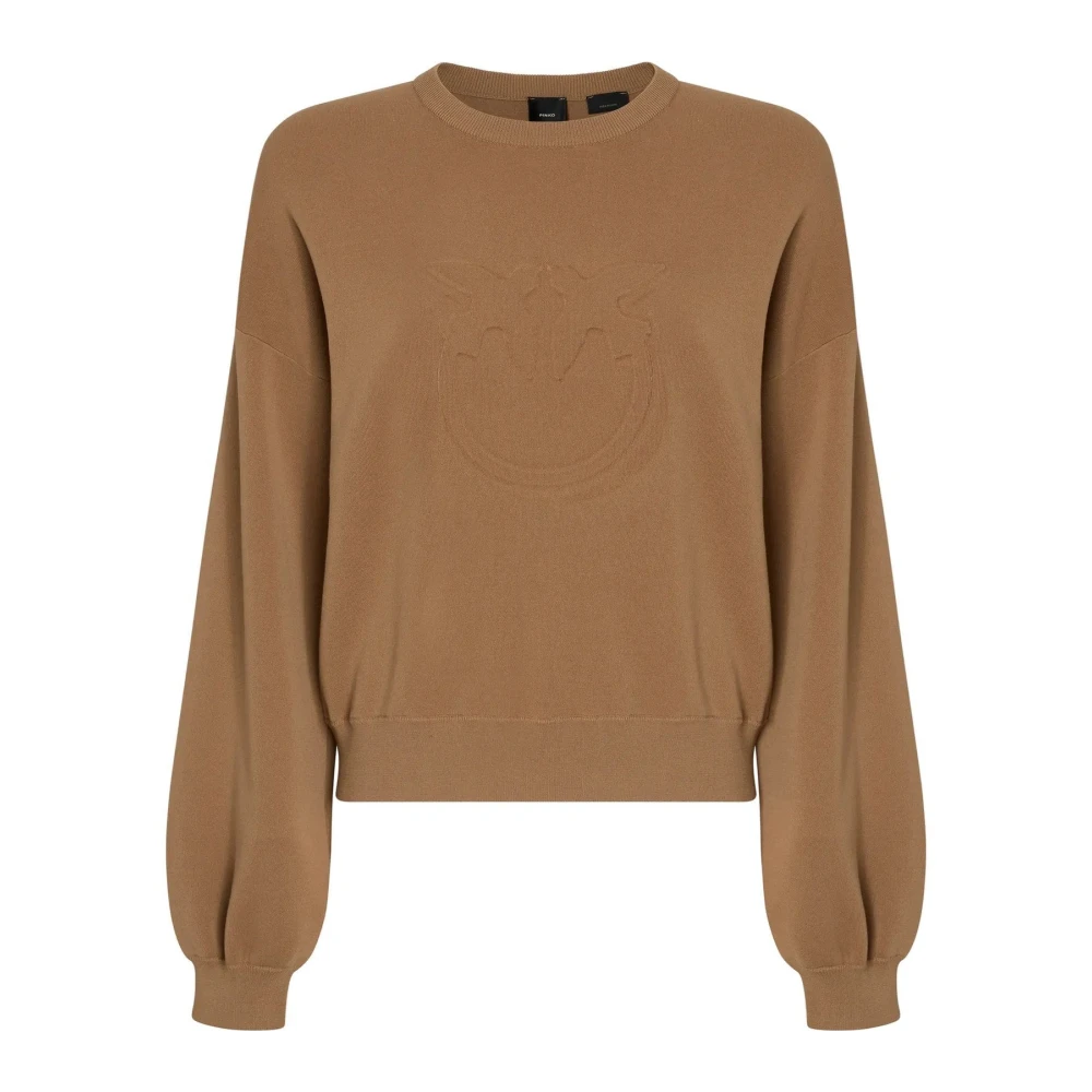 pinko Katoenmix Gebreide Trui Brown Dames