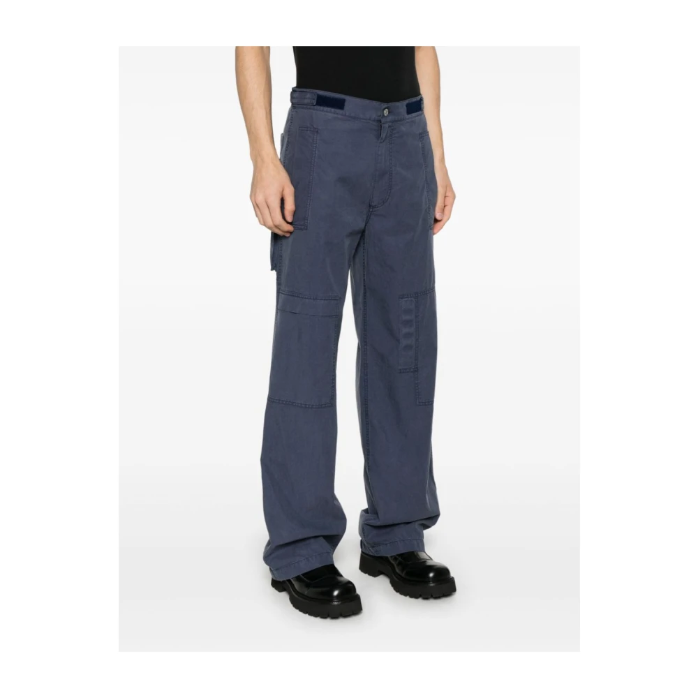 MM6 Maison Margiela Straight Leg Pants Blue Heren