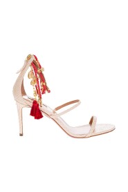 India - Python and pearl print sandals