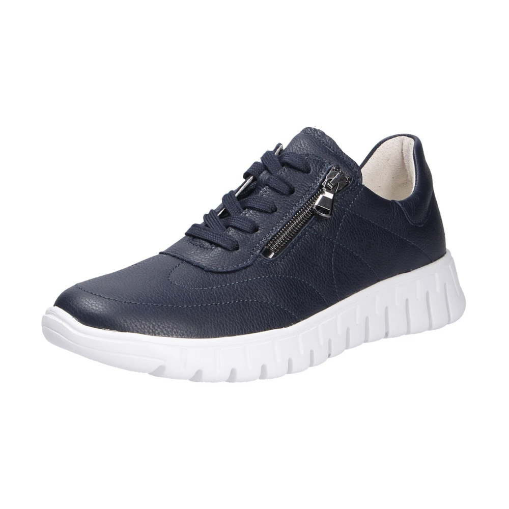 Waldläufer Comfortabele Veter Schoen Vega Dames Schoenen Blauw