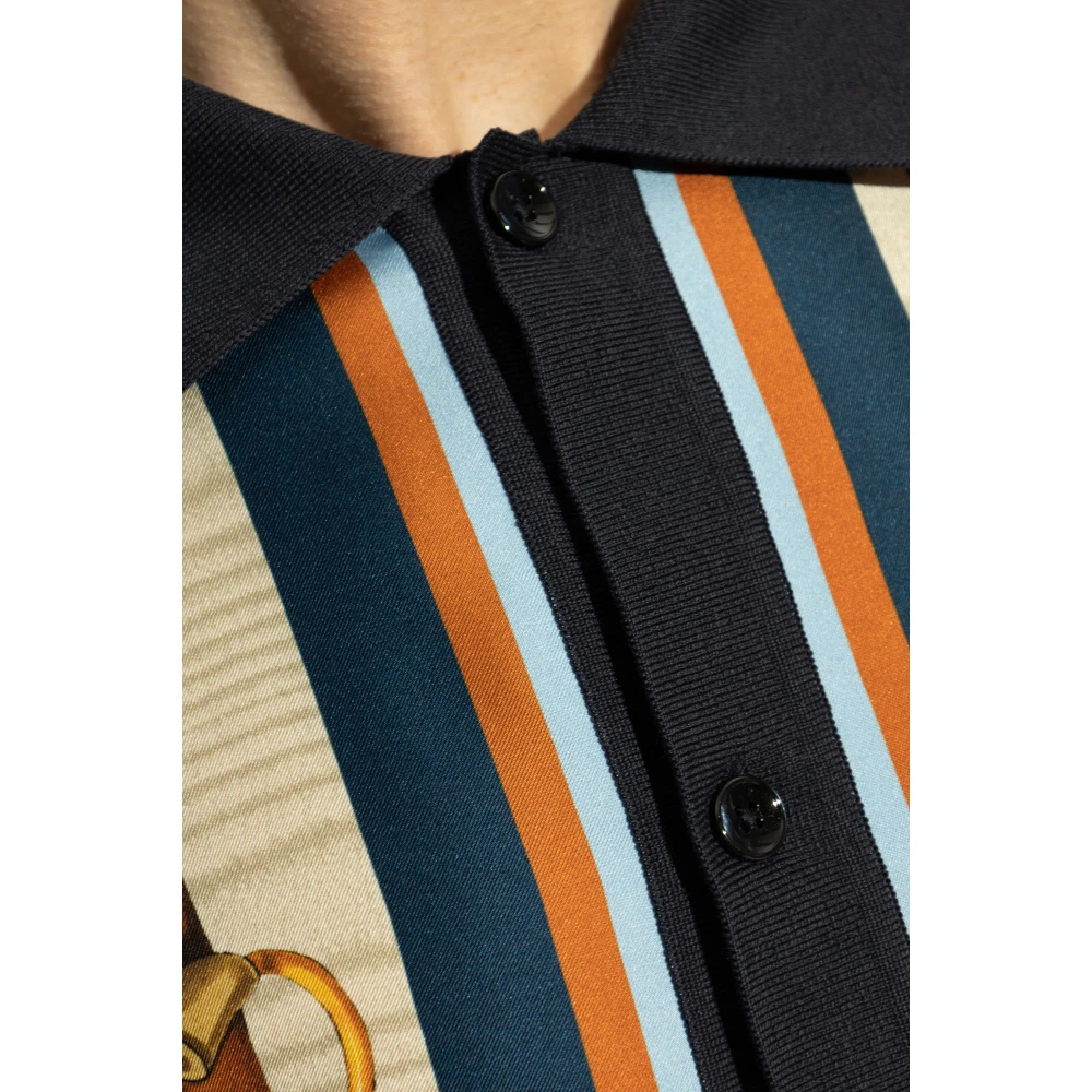 Dolce & Gabbana Gestreept overhemd Blue Heren