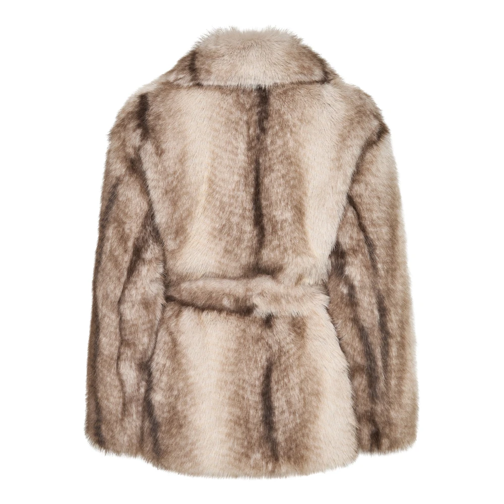 Cesare Gaspari Elegante Bruine Nep Bontjas Luxe Winterkleding voor Vrouwen Bruin Brown Dames