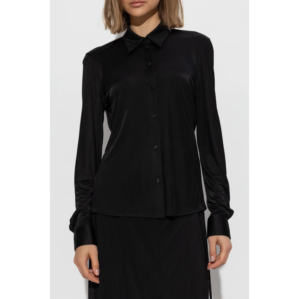 Helmut Lang Overhemd met knopen Black Dames