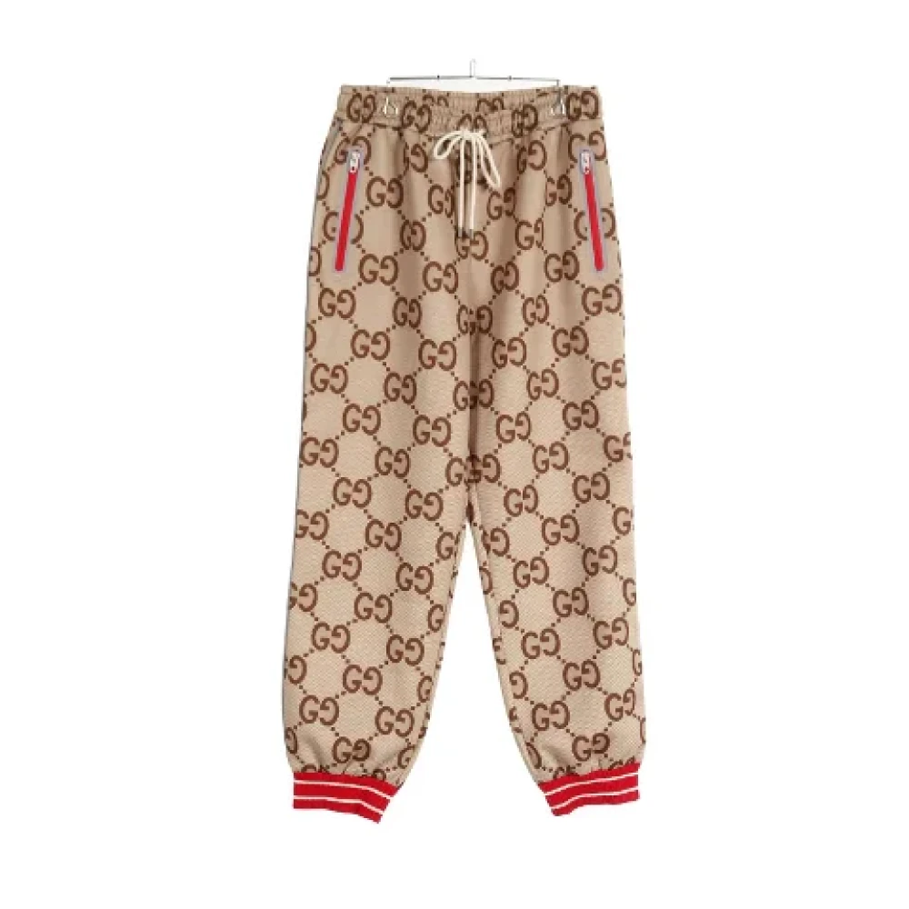 Gucci Vintage Pre-owned Polyester bottoms Brown Dames