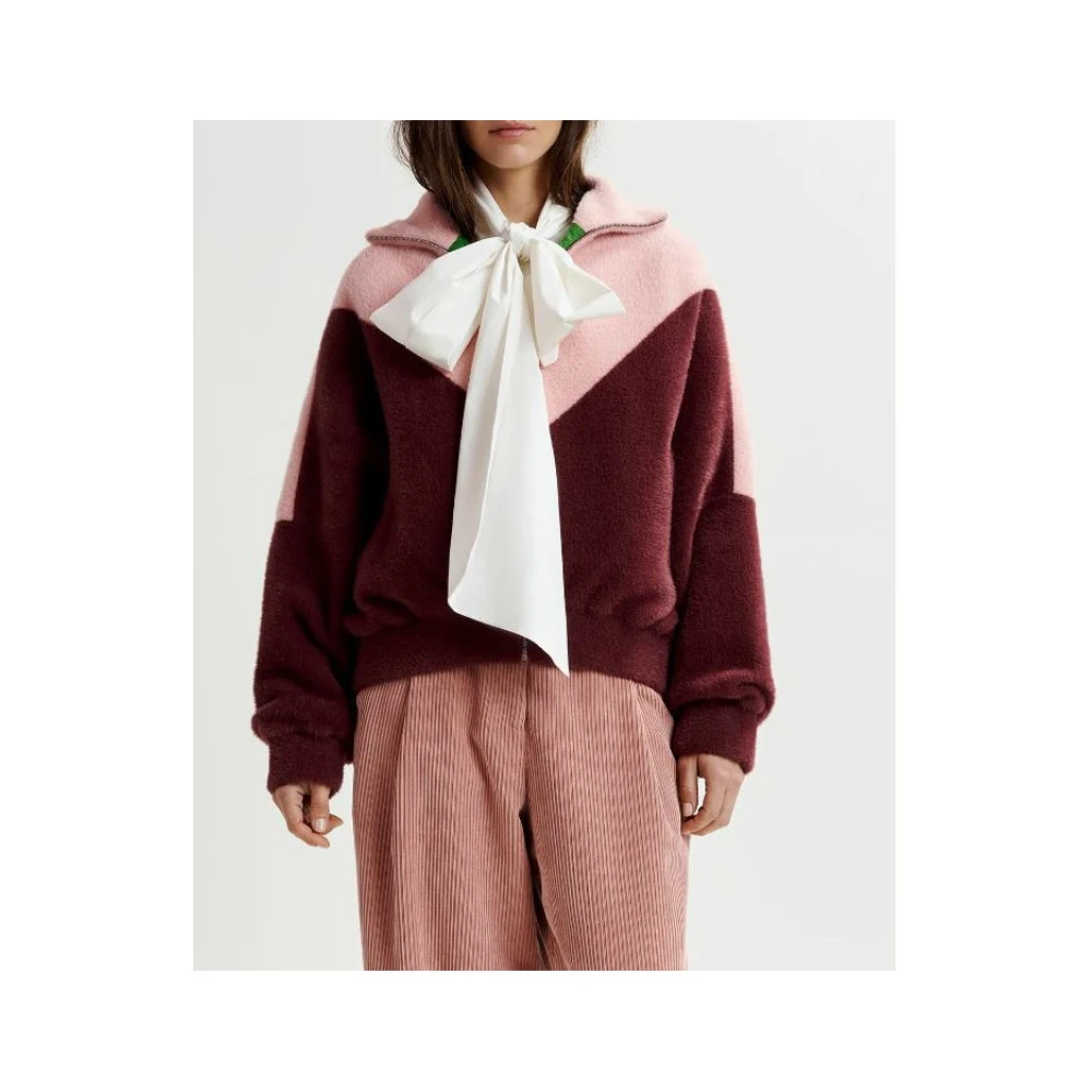Essentiel Antwerp Omkeerbare Oversized Hart Gewatteerde Jas Multicolor Dames