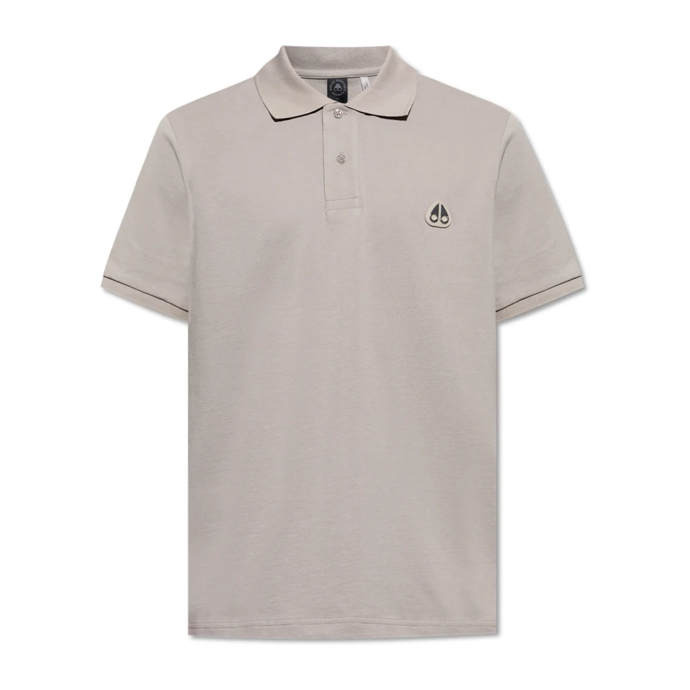 Moose Knuckles Polo met logopatch Gray Heren