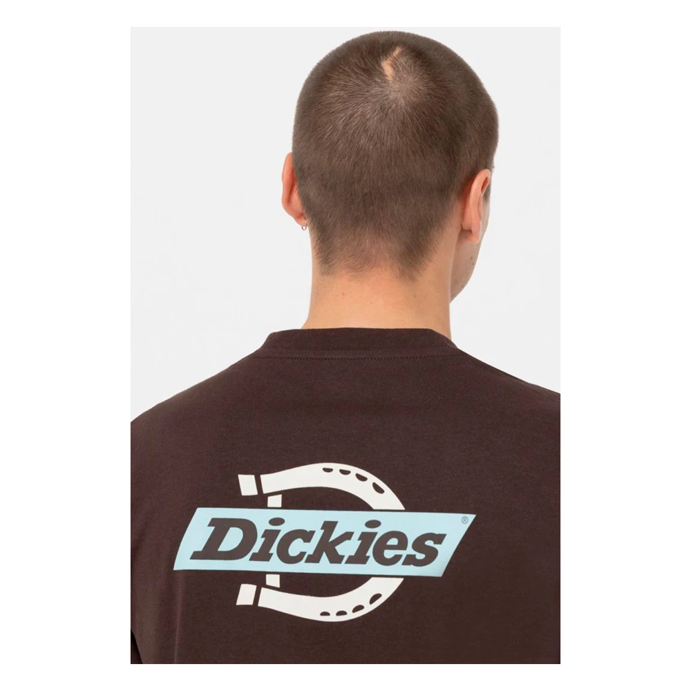 Dickies Logo T-shirt in Bruin Brown Heren