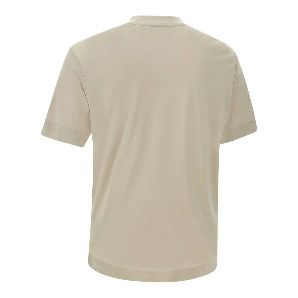 Emporio Armani Maxi Logo Beige T-shirt Beige Heren