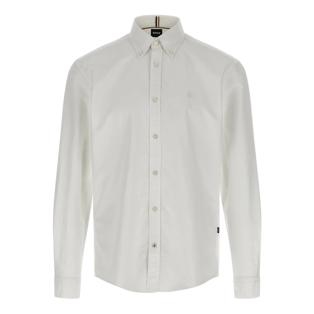 Hugo White Formal Shirts, Male, Xl, Cotton Button-Down Shirt