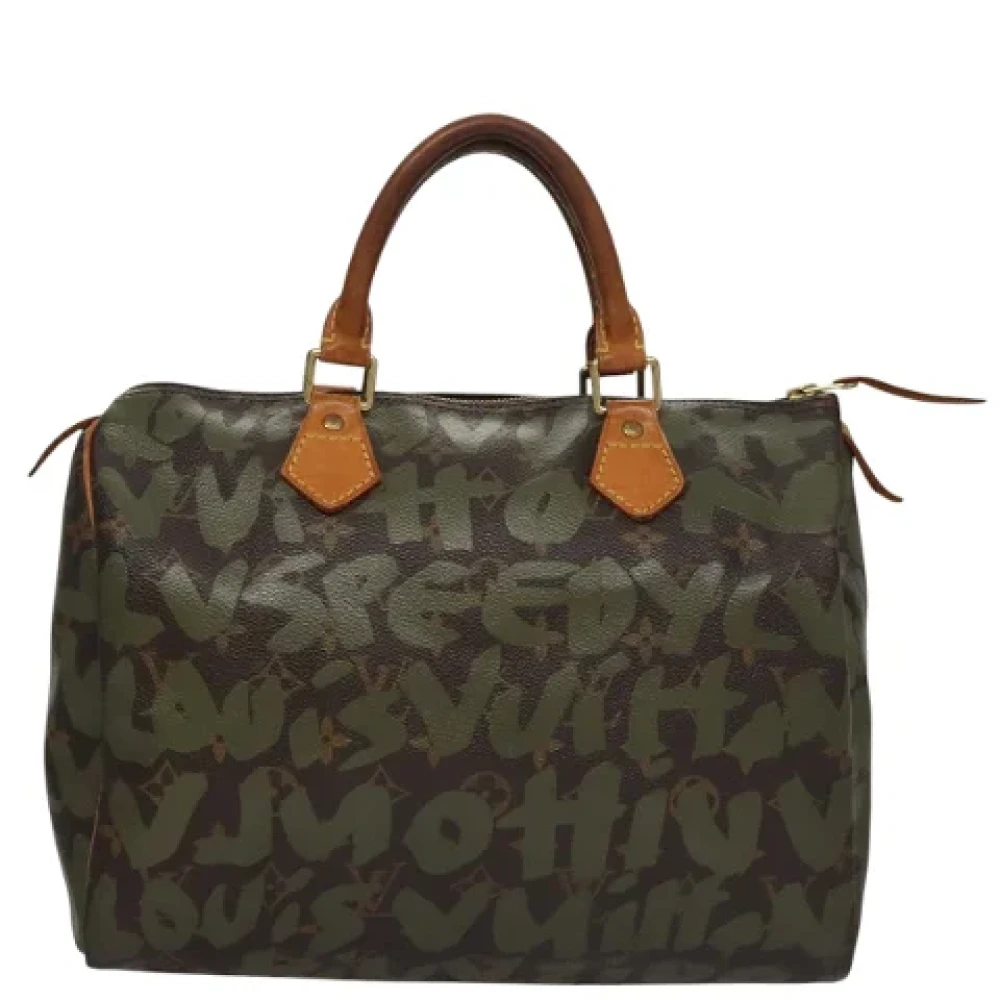 Louis Vuitton Vintage Pre-owned Canvas handbags Green Dames