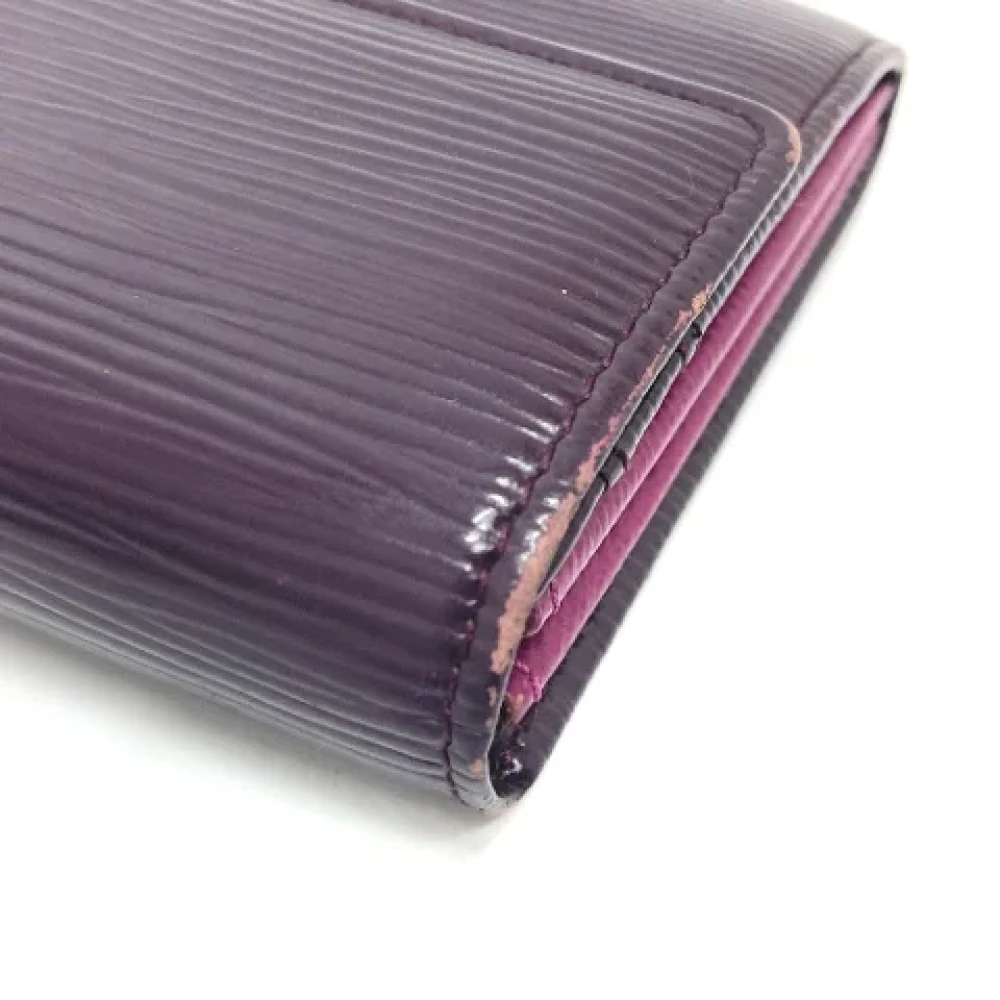 Louis Vuitton Vintage Pre-owned Leather wallets Purple Dames