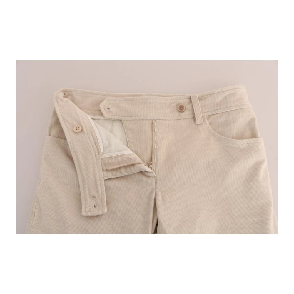 Ermanno Scervino Stijlvol Beige Corduroy Skinny Broek Beige Dames