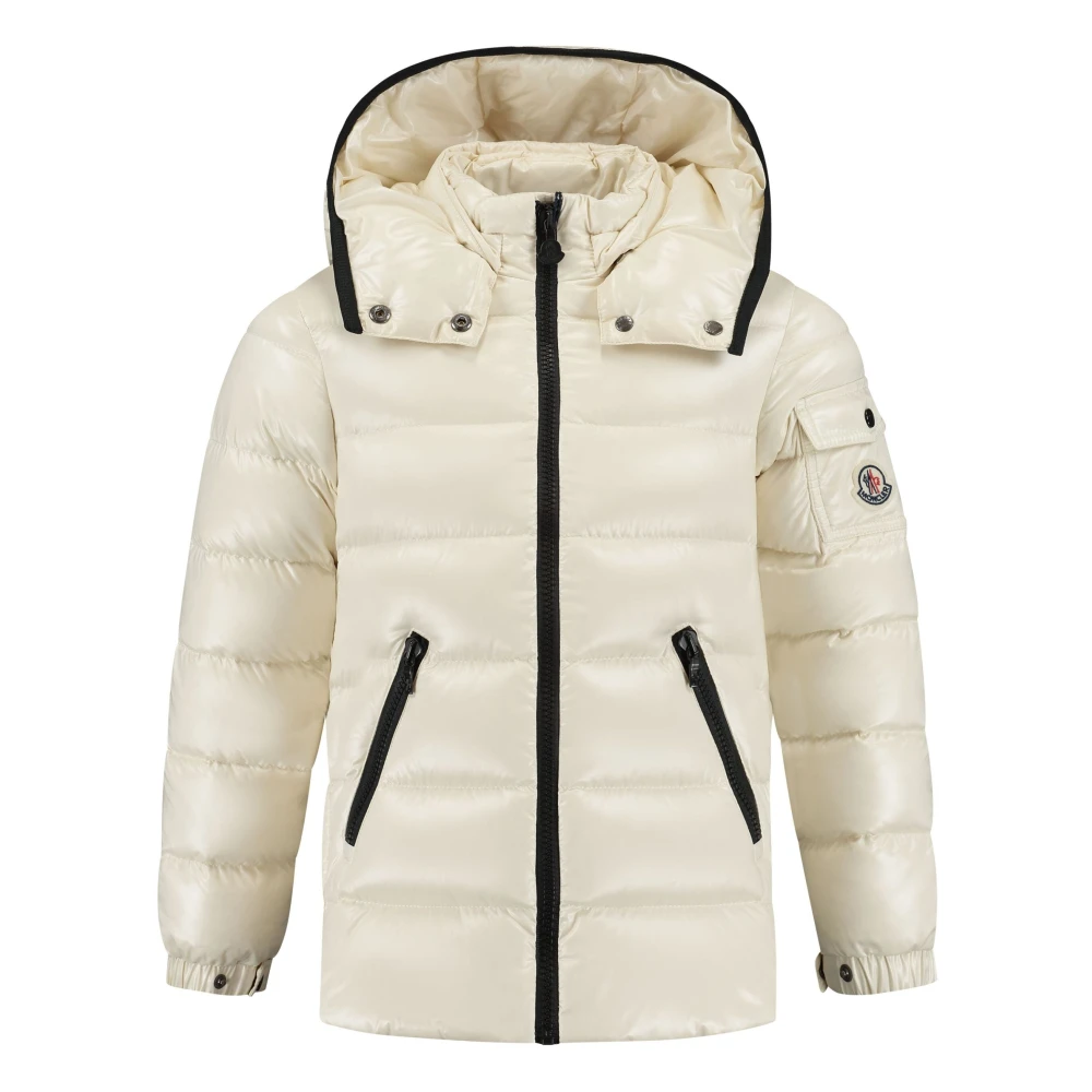 Moncler Barn Vit Nylonjacka med Huva White, Pojke