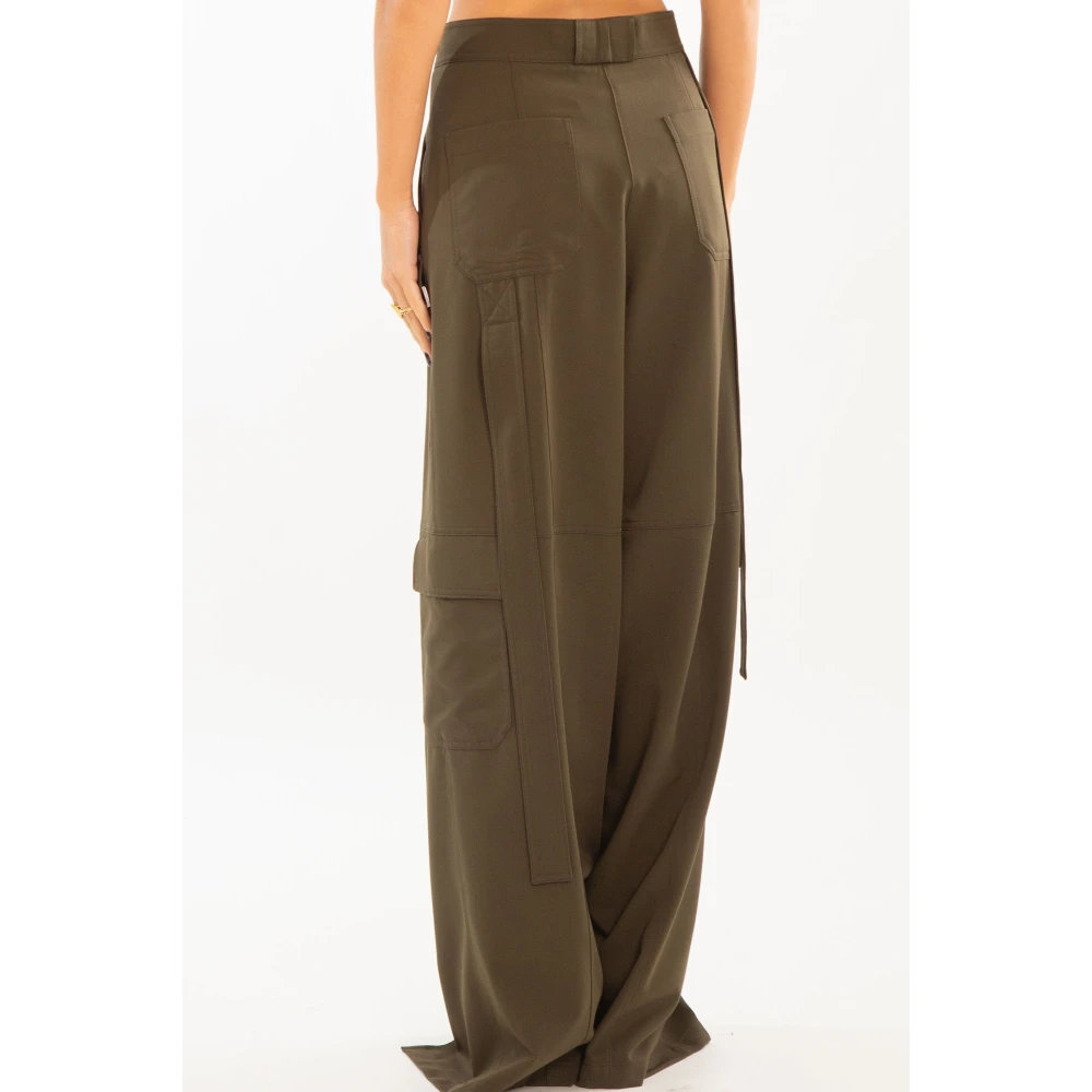 pinko Wijde Cargo Broek in X93 Green Dames